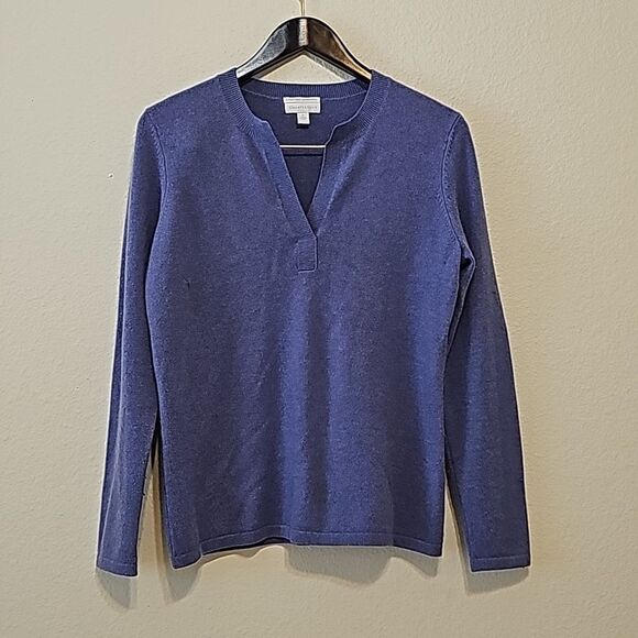CHARTER CLUB 2 PLY 100% CASHMERE SWEATER PURPLE SIZE MEDIUM - Picture 1 of 9